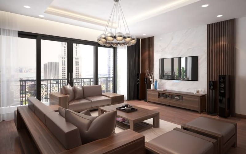 thiết kế phòng khách chung cư 26