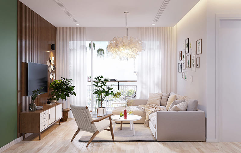thiết kế phòng khách chung cư 3