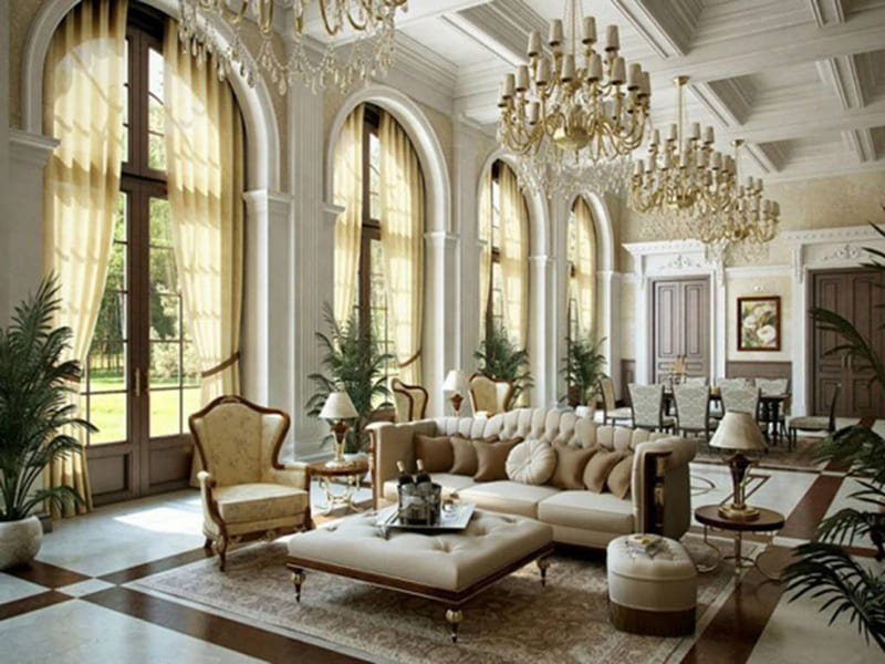 phòng khách cổ điển 1