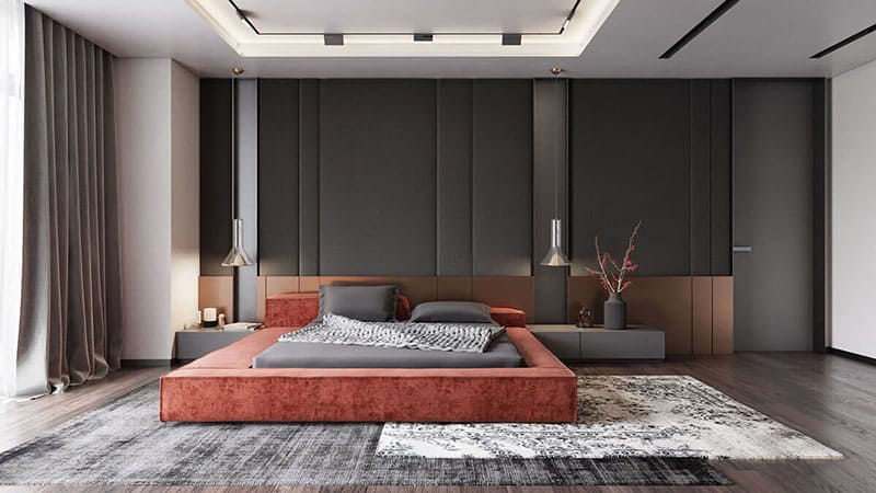 phòng ngủ đẹp cho nữ màu đen 1