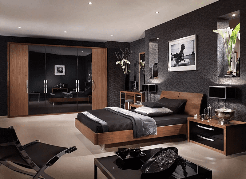 phòng ngủ đẹp cho nữ màu đen 5