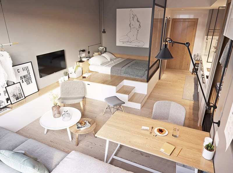 Thiết kế căn hộ studio 4