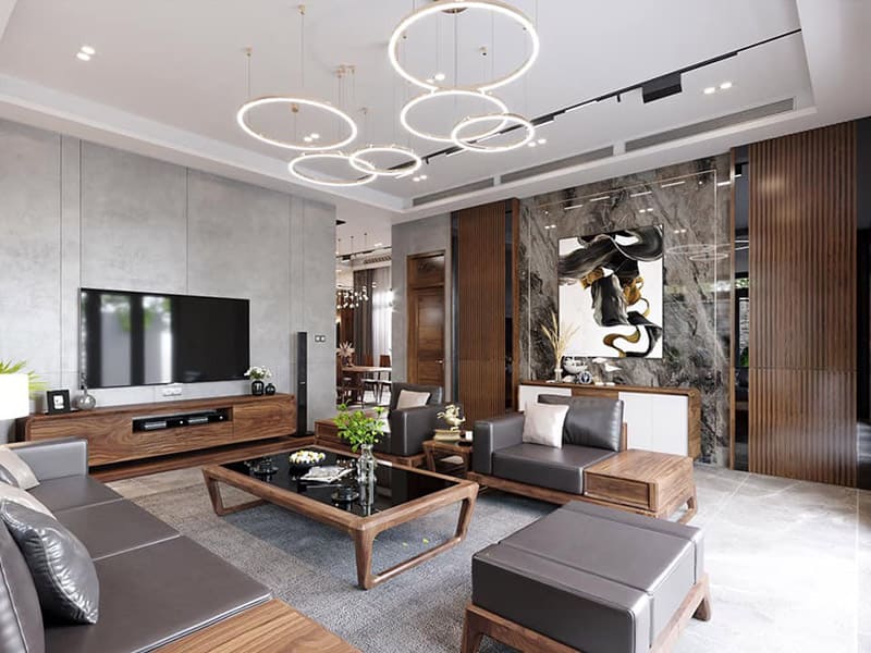 Thiết kế nội thất gỗ óc chó 1