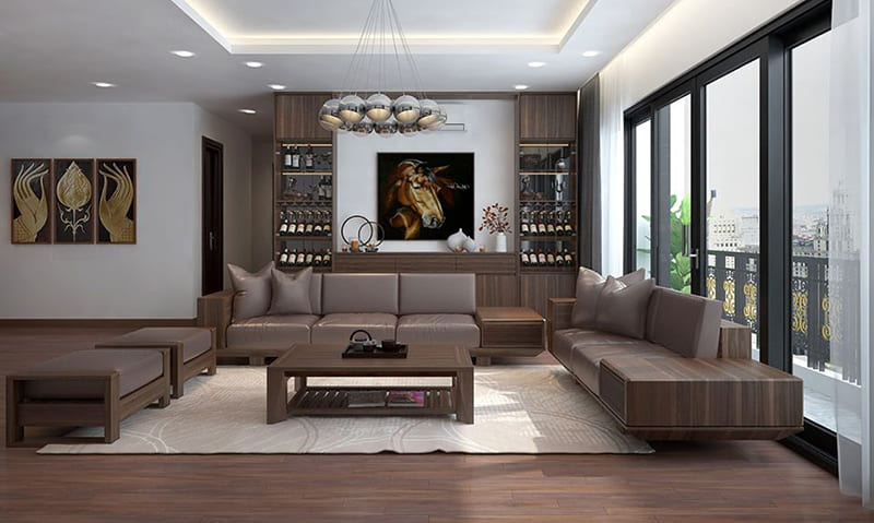Thiết kế nội thất gỗ óc chó 7
