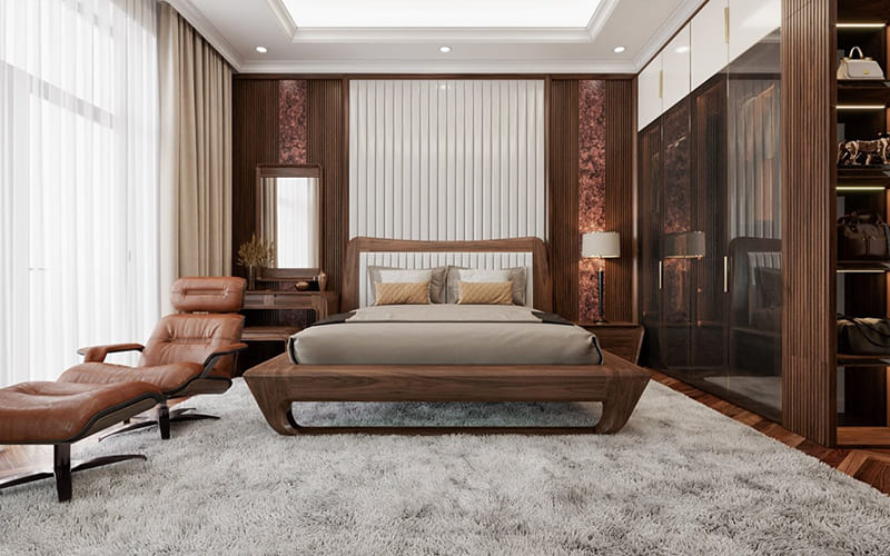 Thiết kế nội thất gỗ óc chó 9