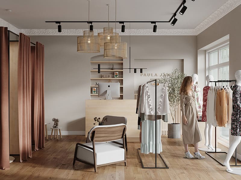 thiết kế shop quần áo nữ 1