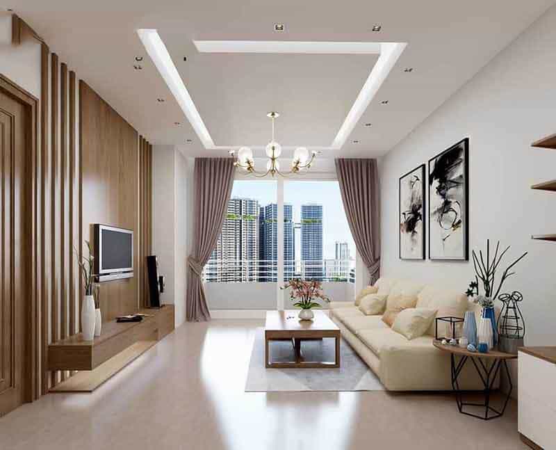 trang trí phòng khách 15m2 10