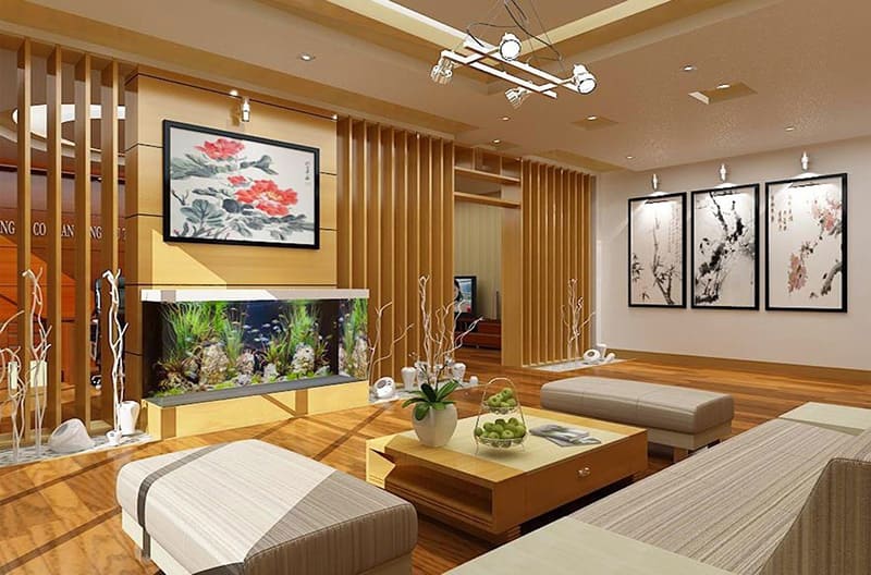 trang trí phòng khách 15m2 6