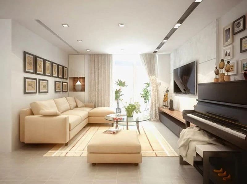 trang trí phòng khách 15m2 7